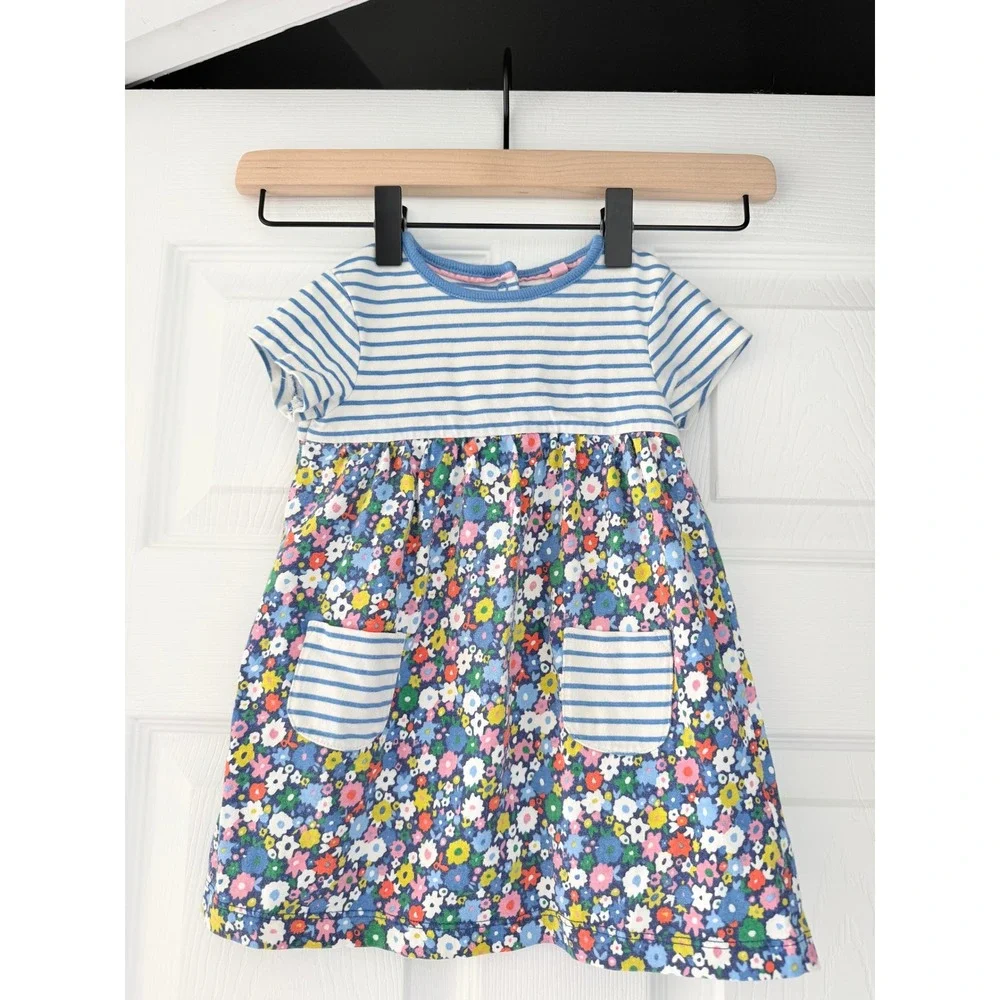 Baby Boden Girls Floral Cotton Dress